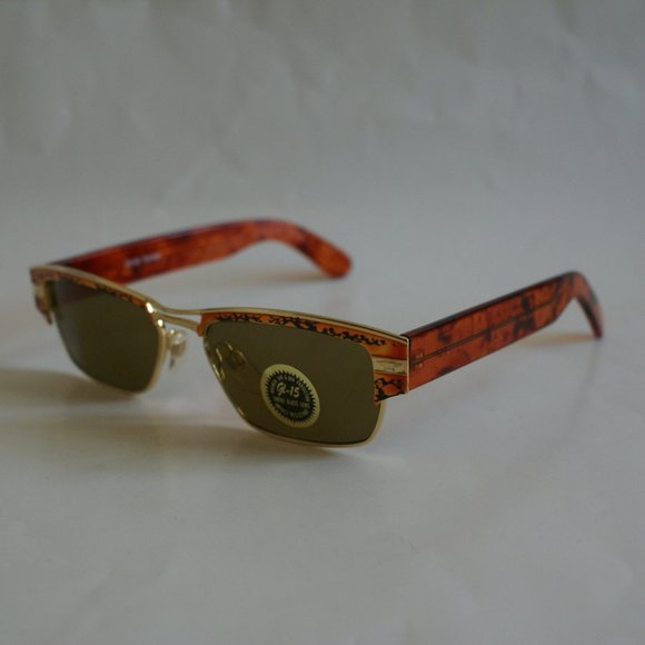 NWT True Vintage 90's Retangular Fashion Soho/clubman sunglasses w/ Glass lens - Picture 4 of 5